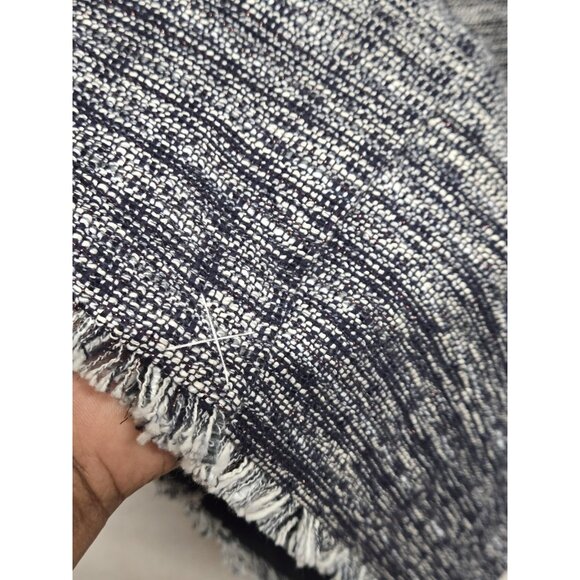 J Crew Womens Size 6 Navy Blue Metallic Fringe Tweed Sheath Dress Classic Career - Picture 8 of 8